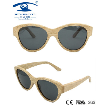 2014 Custom Logo Sunglasses Beech Wooden Sunglasses